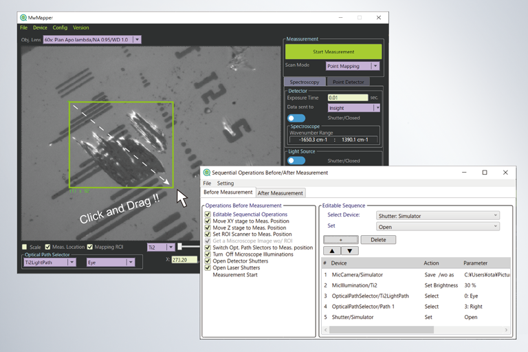 The measurement sequence can be freely configured, allowing full automation.