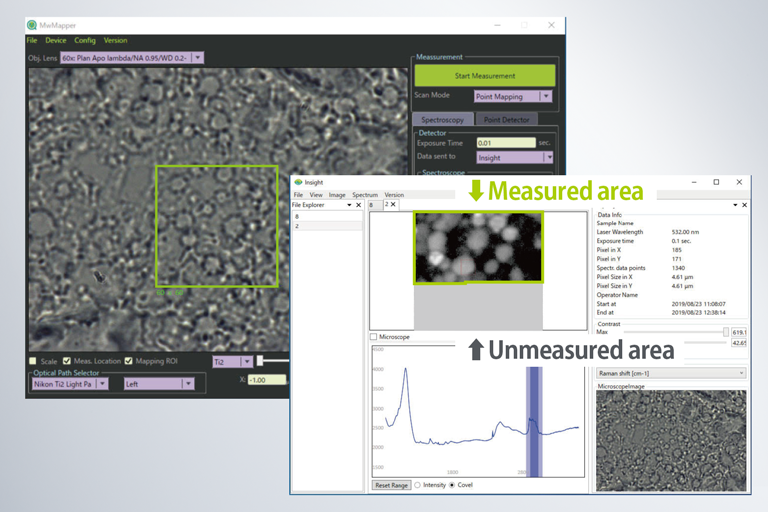Real-time data display makes it easier to examine measurement conditions.